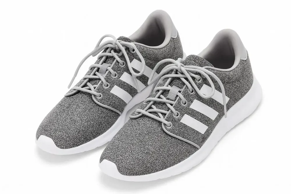 Adidas QT Racer Cloudfoam Gray White Knit Sneakers Women’s 6.5